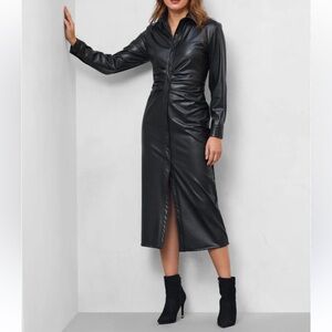 Zara Faux Leather Dress S
